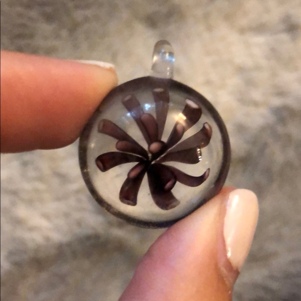 Handmade Purple Marble Pendant.